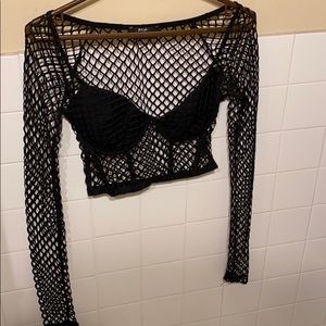 Nasty gal fishnet top